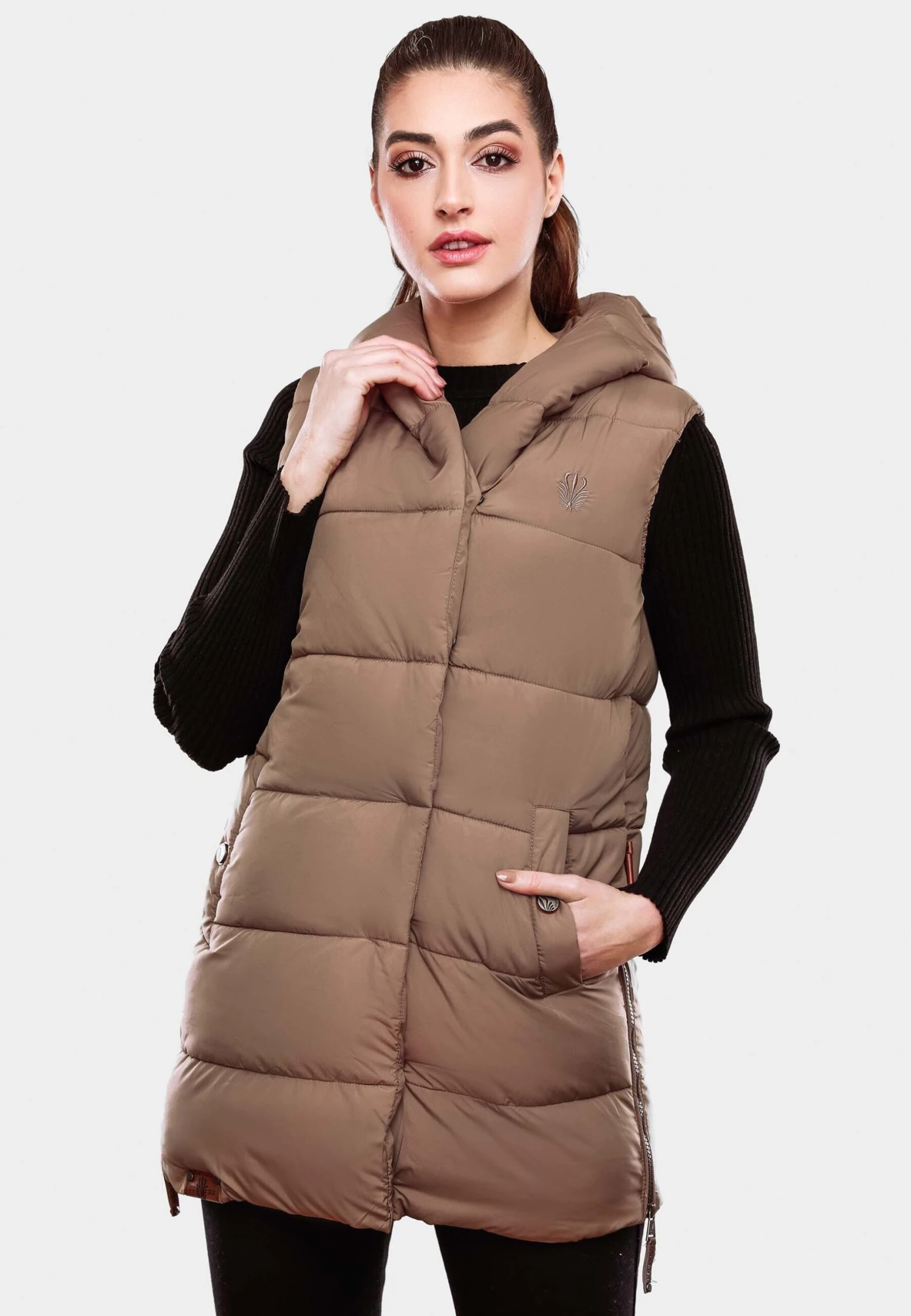 Navahoo Madilynaa - Bodywarmer - Dark Taupe 1 Navahoo Madilynaa - Bodywarmer - Dark Taupe