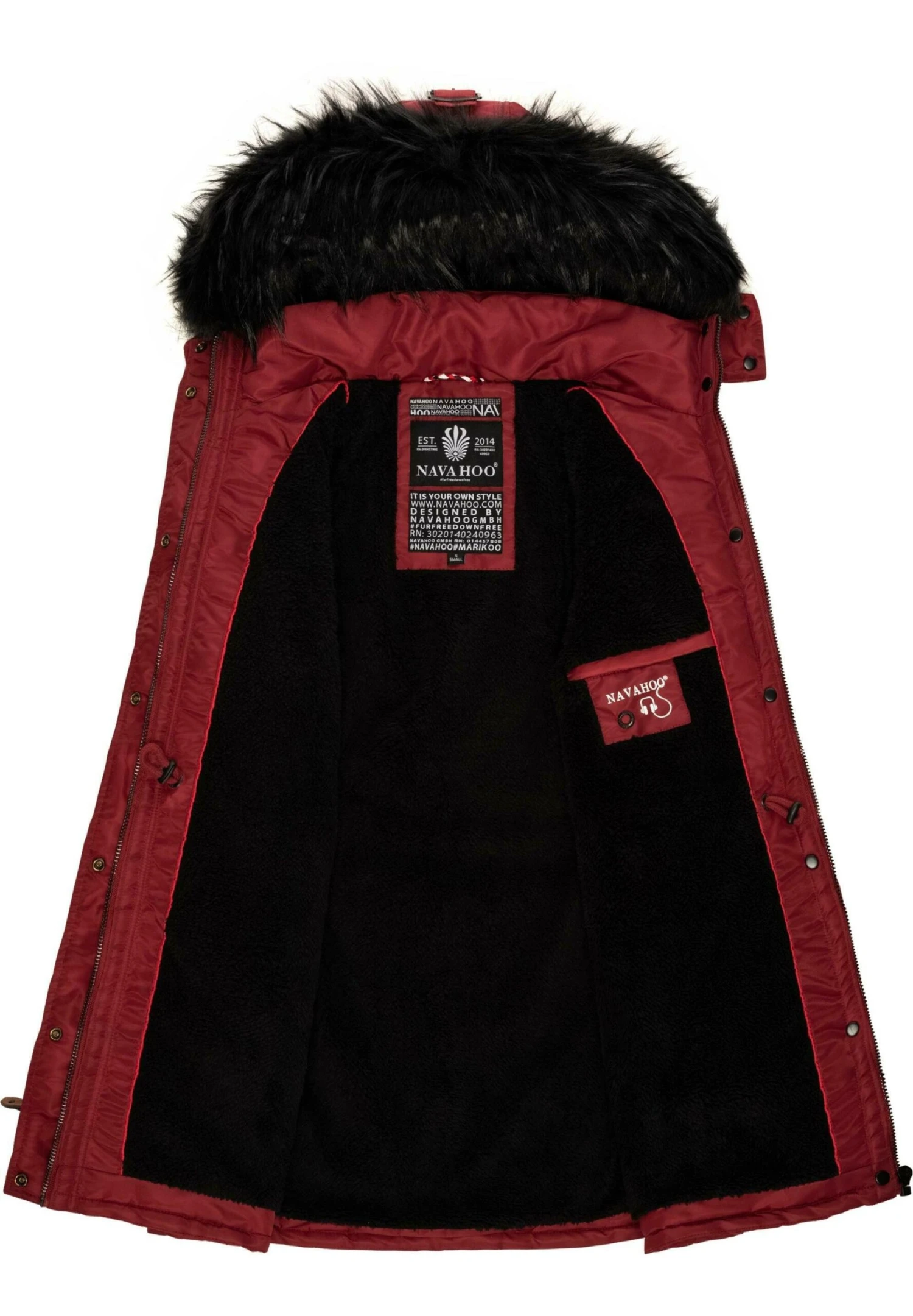 Navahoo Schätzchen - Winterjas - Plum Red 3 Navahoo Schätzchen - Winterjas - Plum Red - Afbeelding 3