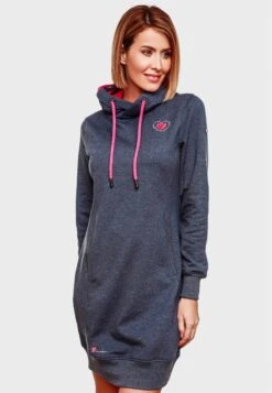 Navahoo Jurk - Dusty Blue Melange