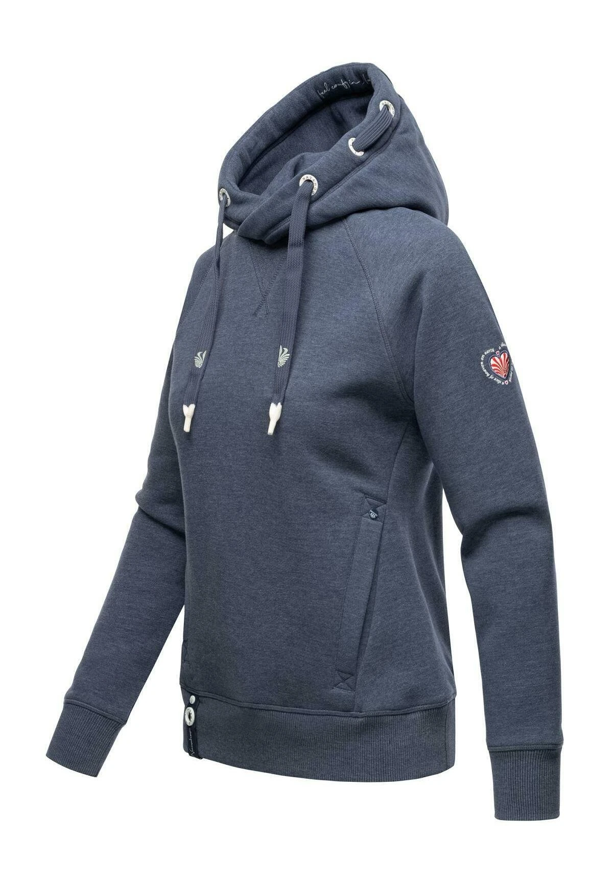 Navahoo Liebesmäuschen - Hoodie - Dusty Blue Melange 4 Navahoo Liebesmäuschen - Hoodie - Dusty Blue Melange - Afbeelding 4