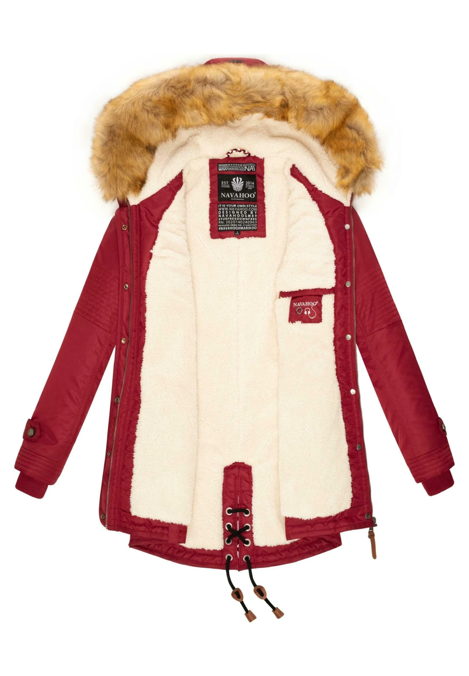 Navahoo La Viva - Winterjas - Blood Red 7 Navahoo La Viva - Winterjas - Blood Red - Afbeelding 7
