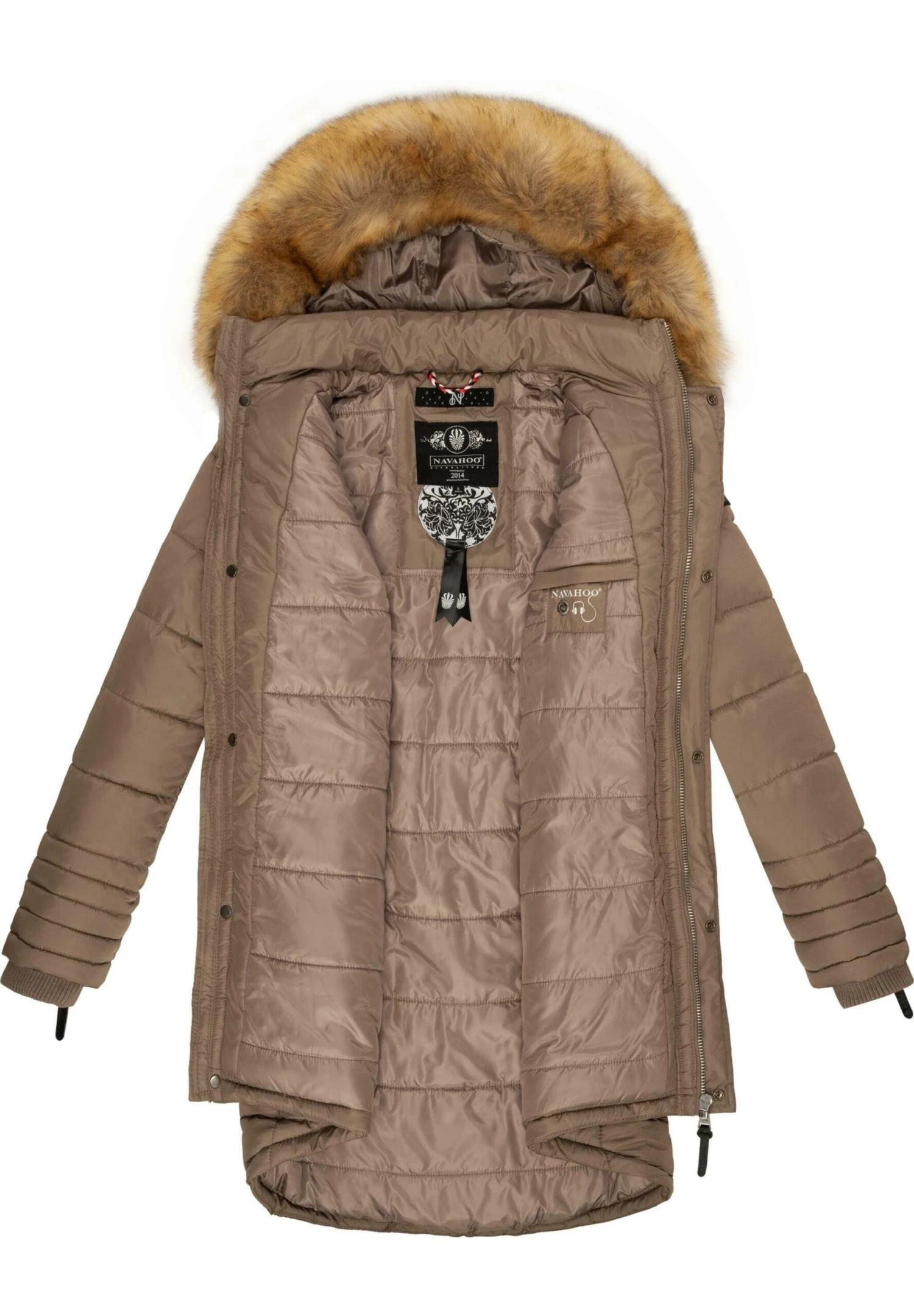 Navahoo Papaya - Winterjas - Taupe 3 Navahoo Papaya - Winterjas - Taupe - Afbeelding 3