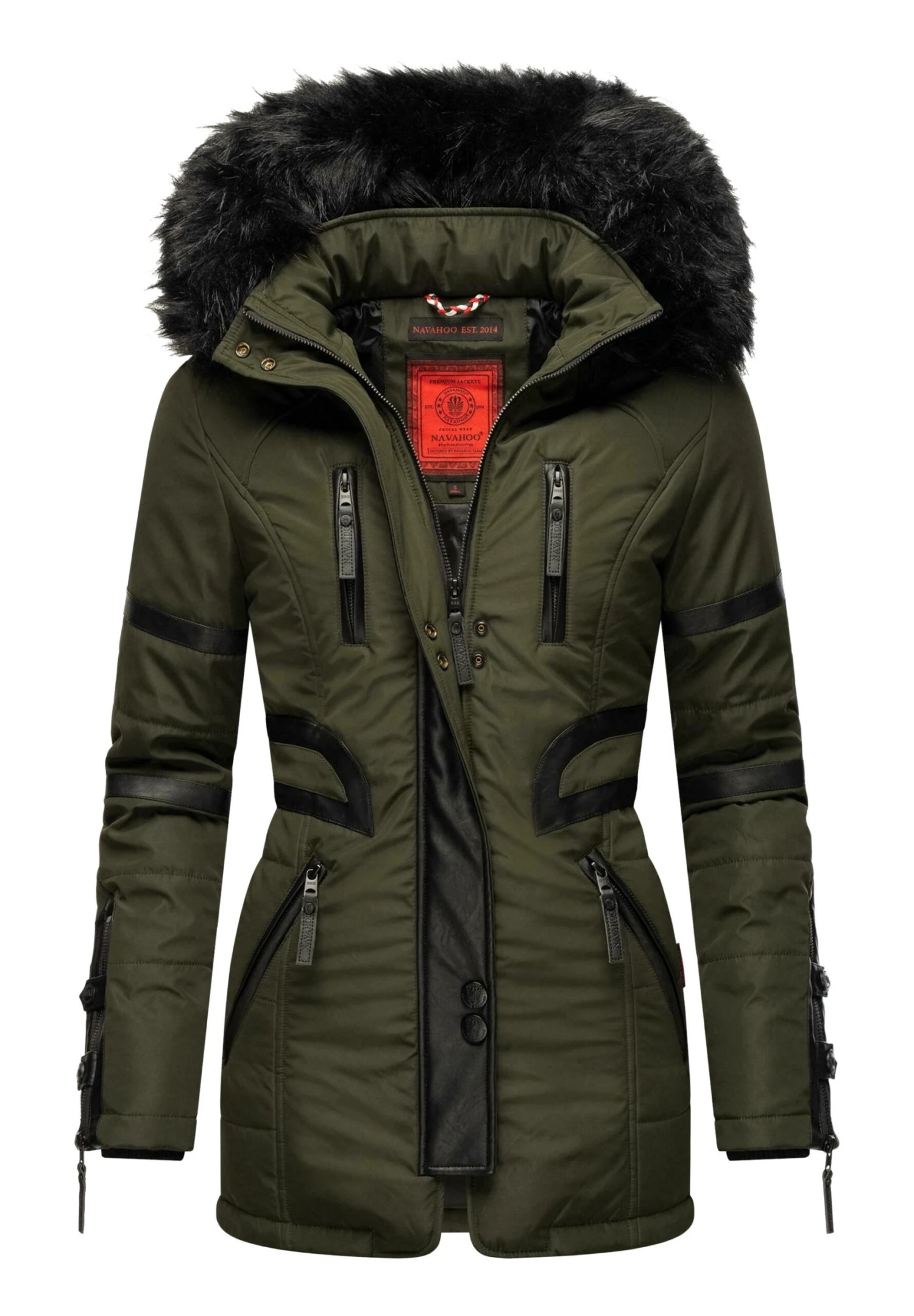 Navahoo Moon - Winterjas - Olive 1 Navahoo Moon - Winterjas - Olive