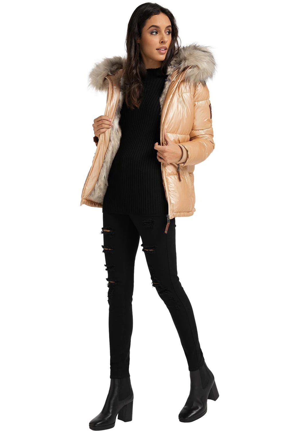 Navahoo Tikunaa - Winterjas - Gold 1 Navahoo Tikunaa - Winterjas - Gold