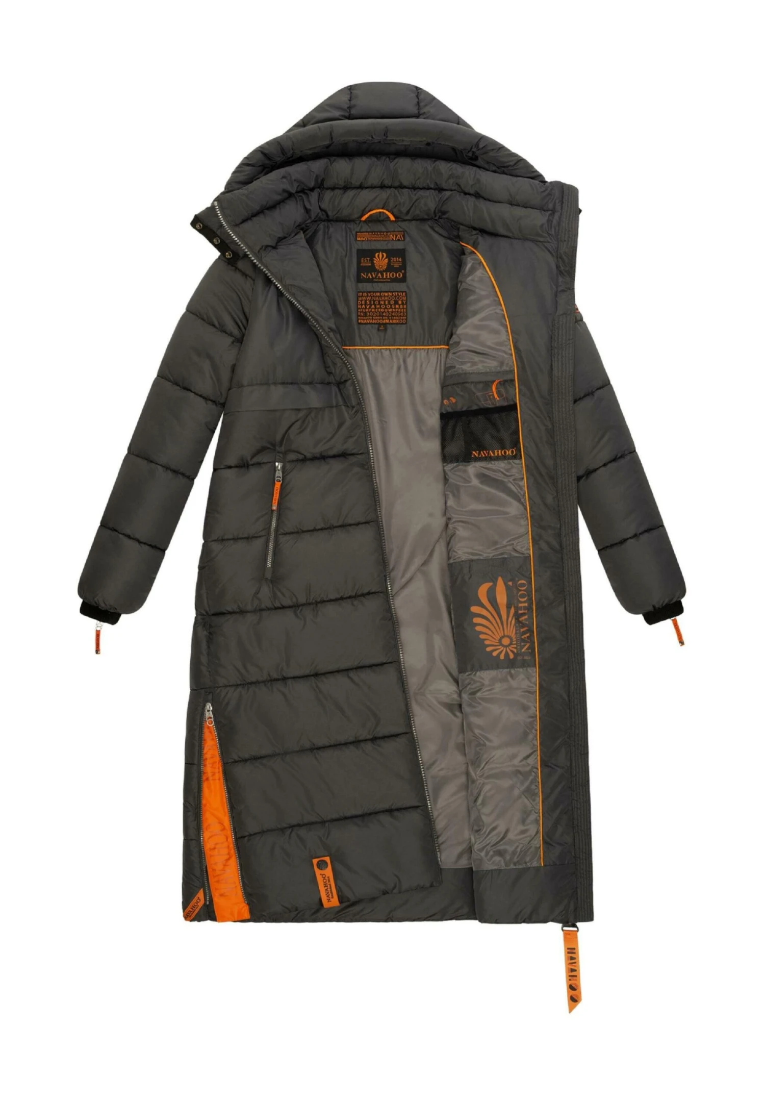 Navahoo Kristallblume - Winterjas - Dark Grey 4 Navahoo Kristallblume - Winterjas - Dark Grey - Afbeelding 4